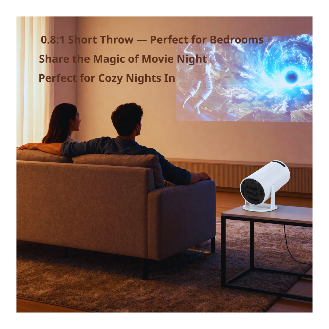 4K Smart Projector - Android 11 Portable Home Cinema LED