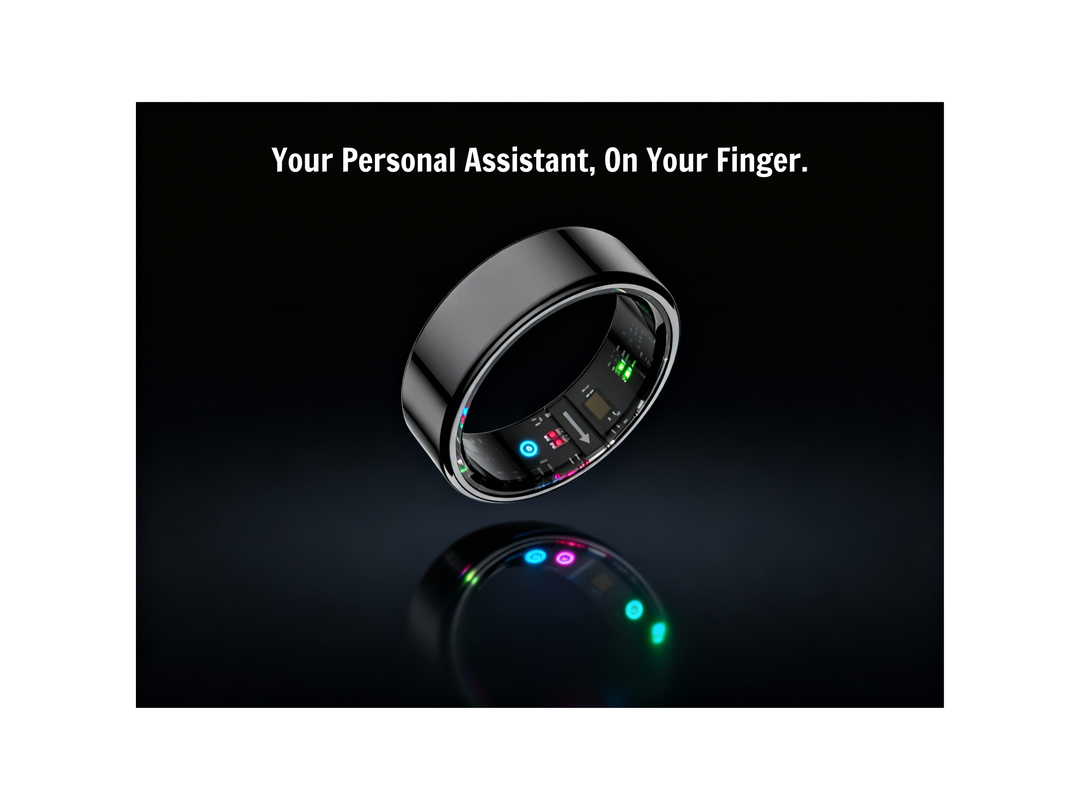 Smart Ring - Heart Rate & Sleep Tracking, 5ATM Waterproof