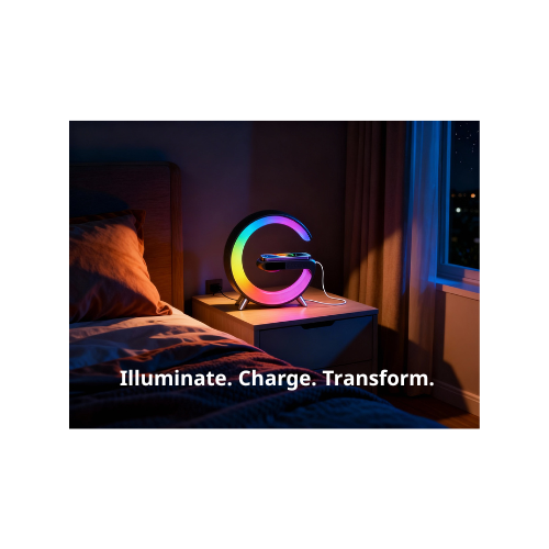 Wireless Charger Pad - RGB Night Light & Bluetooth Speaker