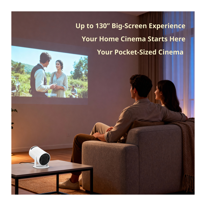 4K Smart Projector - Android 11 Portable Home Cinema LED