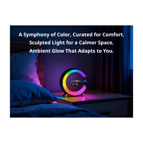 Wireless Charger Pad - RGB Night Light & Bluetooth Speaker