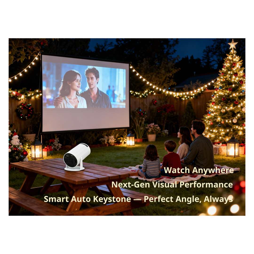 4K Smart Projector - Android 11 Portable Home Cinema LED