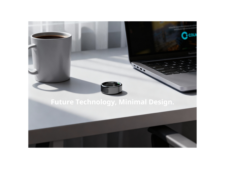 Smart Ring - Heart Rate & Sleep Tracking, 5ATM Waterproof