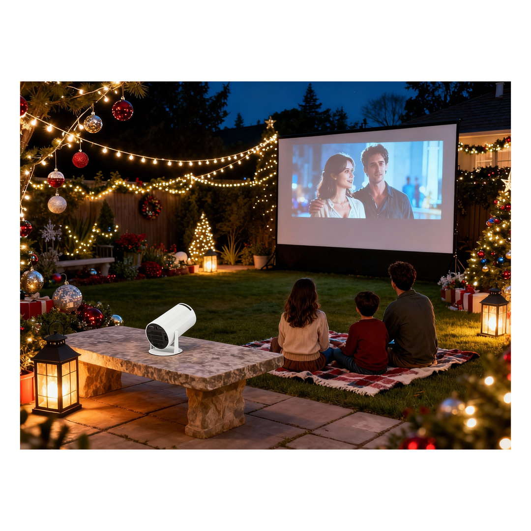 4K Smart Projector - Android 11 Portable Home Cinema LED