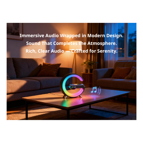 Wireless Charger Pad - RGB Night Light & Bluetooth Speaker