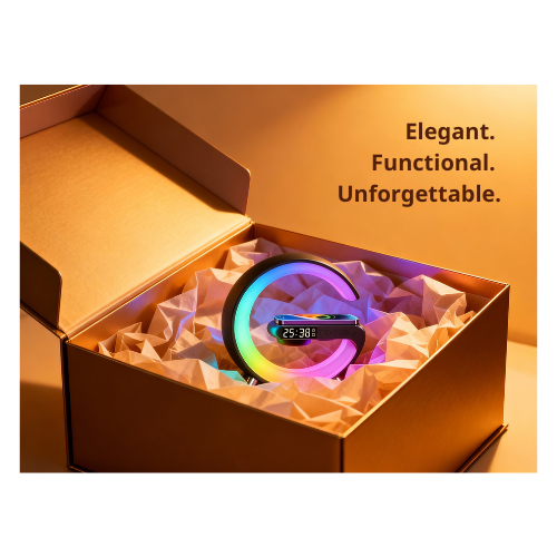 Wireless Charger Pad - RGB Night Light & Bluetooth Speaker