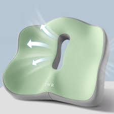 Ergonomic Office Seat Cushion - 3-Zone Memory Foam Lumbar Support Pillow