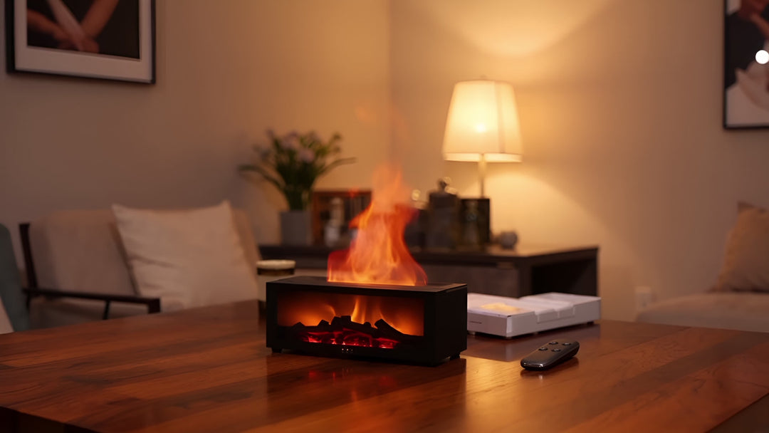 Flame Air Humidifier - Essential Oil Diffuser with LED & Remote