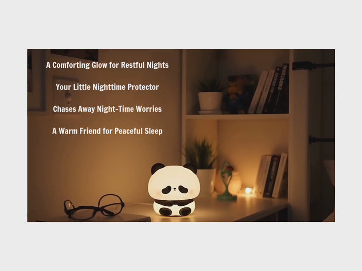 Panda LED Night Light - Touch Control Bedside Lamp for Kids