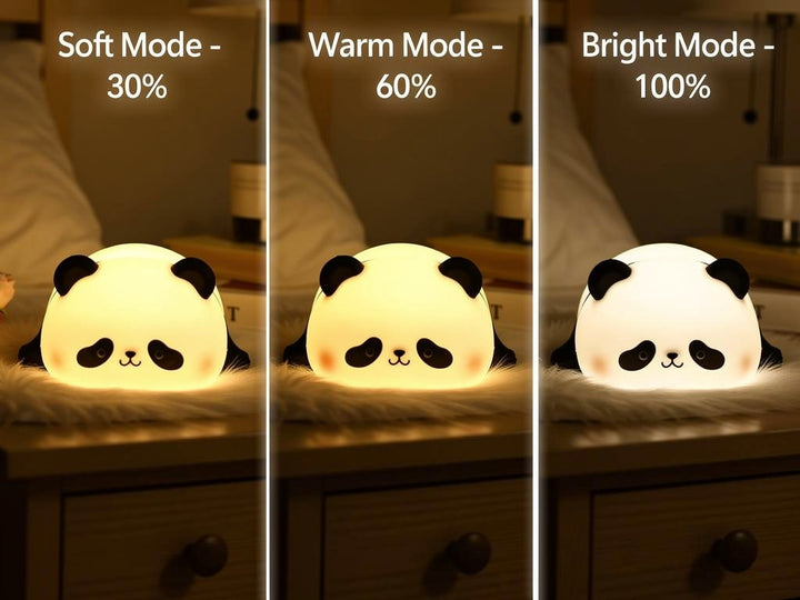 Panda LED Night Light - Touch Control Bedside Lamp for Kids