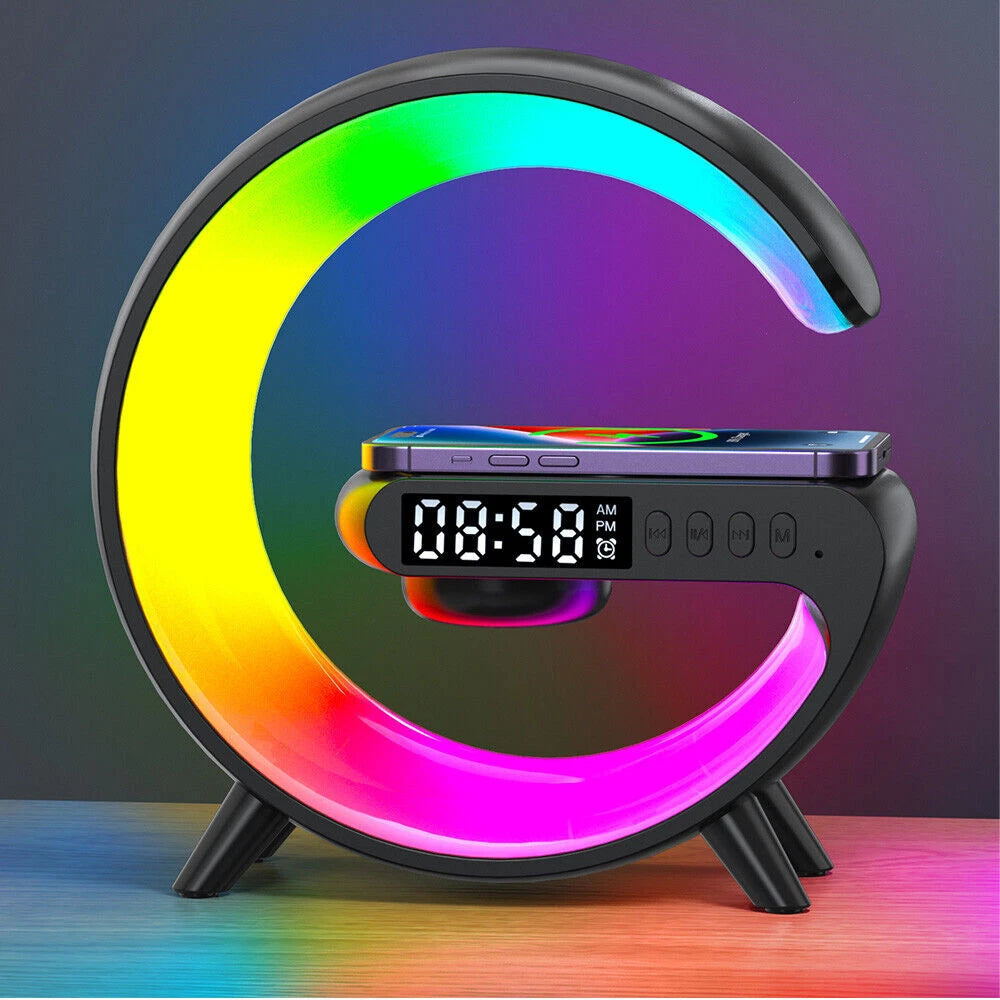 Wireless Charger Pad - RGB Night Light & Bluetooth Speaker